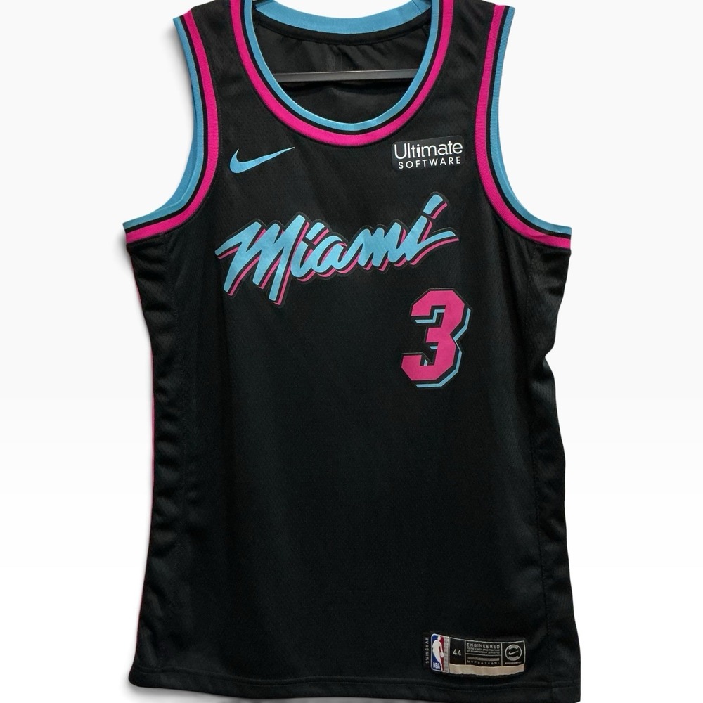 Nike Dwyane Wade Miami Heat Vice Nights Swingman Jersey 44 M NBA #3
